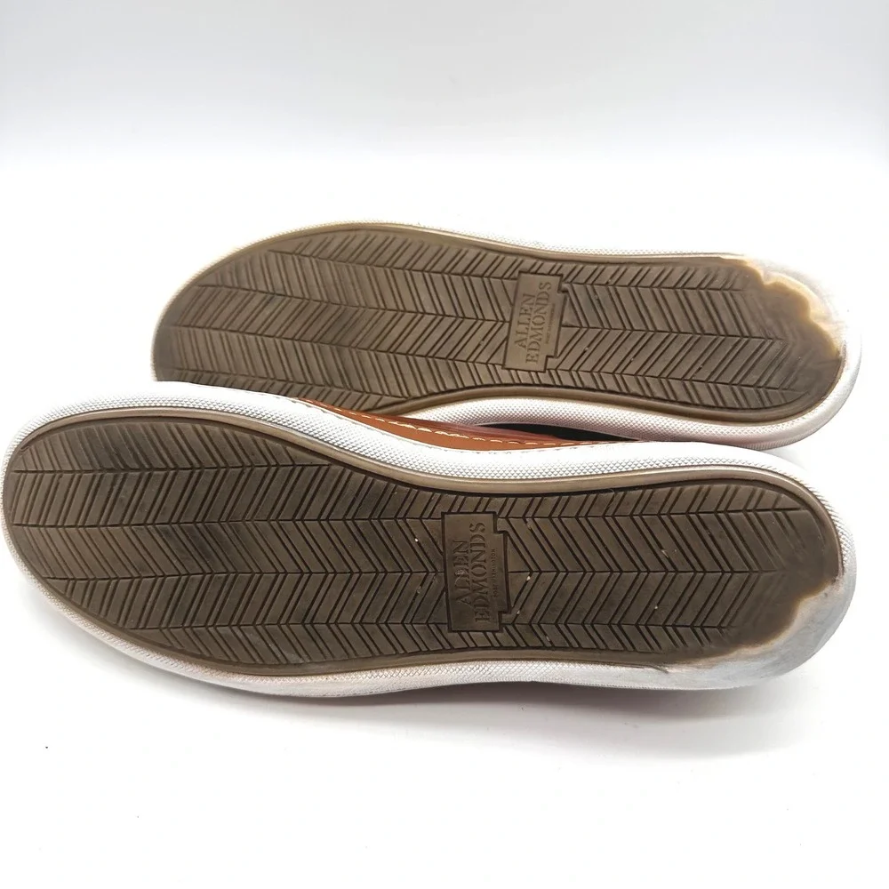Allen Edmonds Porter Derby Sneakers Mens 8.5 D Tan Leather Low Top Portugal
